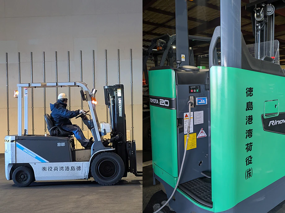 電気フォークリフトの写真